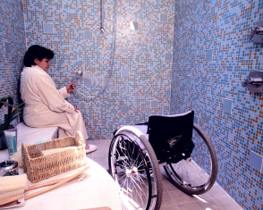 Home renovations can give you a stylish wheelchair-accessible bathroom.